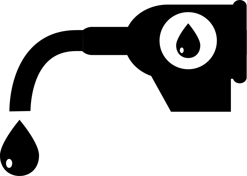 Black Oil Pipeline Tap With Hanging Oil Drop Icon Transparent Background PNG Image