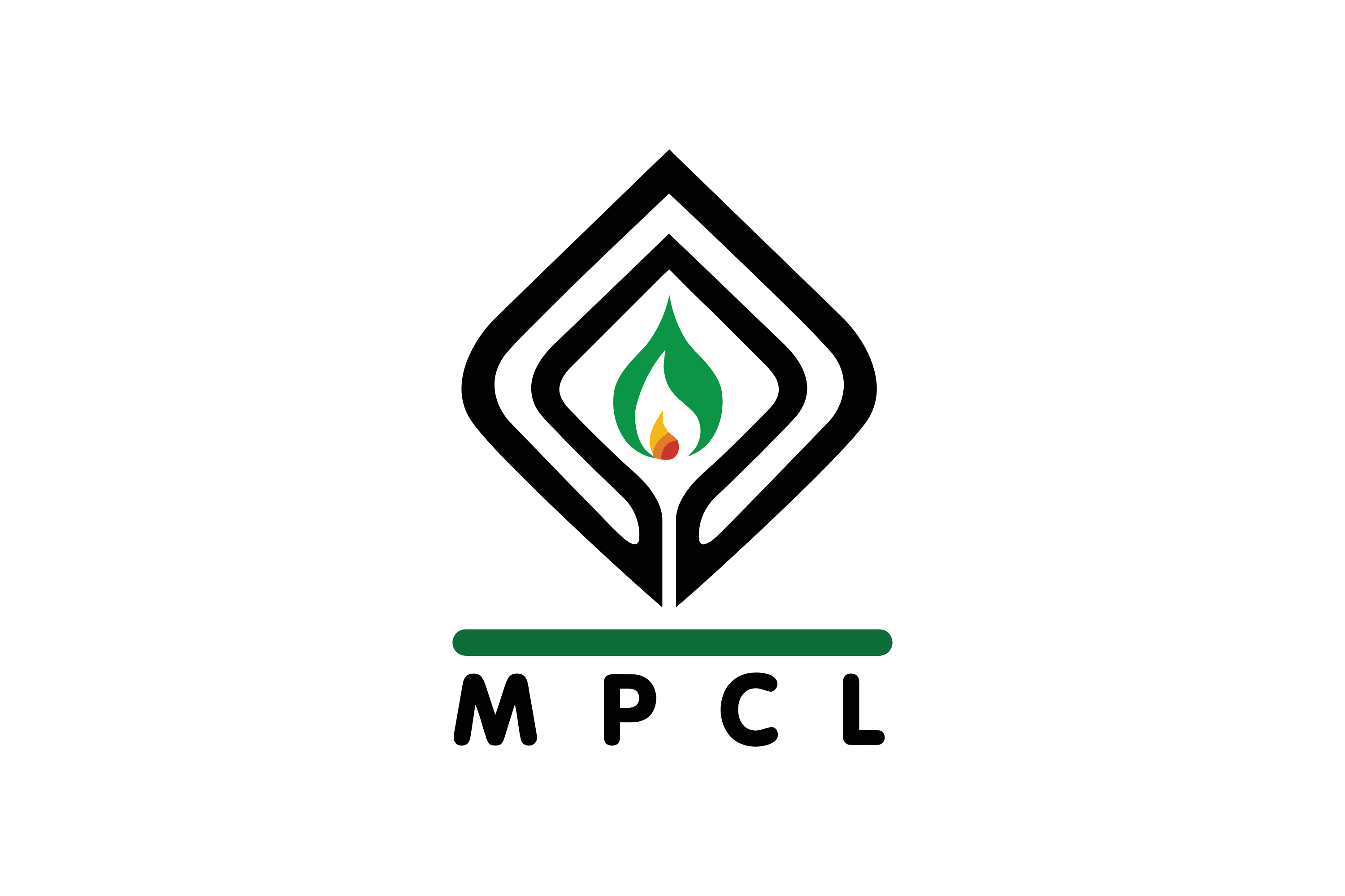 MPCL Petroleum Company Green Flame Logo Transparent Background PNG Image