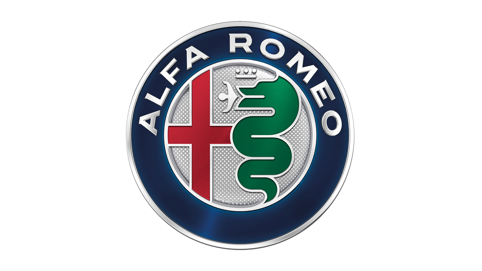 Alfa Romeo Red Cross And Green Serpent Round Car Badge Transparent Background PNG Image
