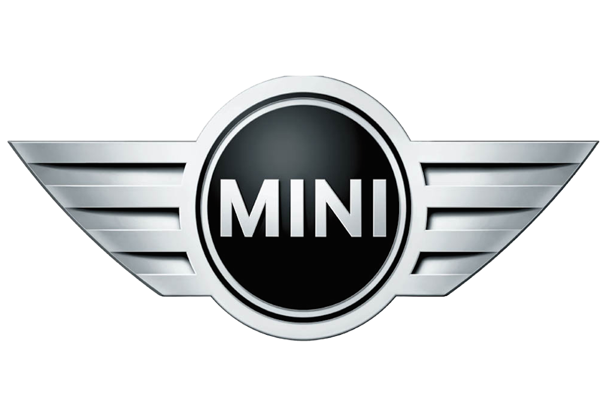 MINI Black Circular Winged Car Emblem Transparent Background PNG Image