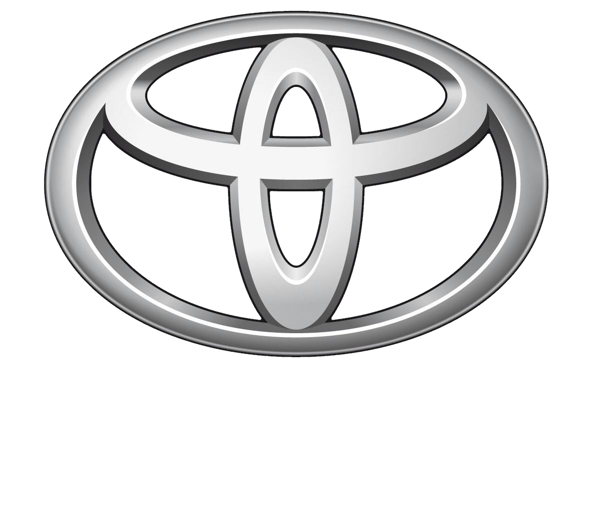 Toyota Silver Oval Car Emblem Without Wordmark Transparent Background PNG Image