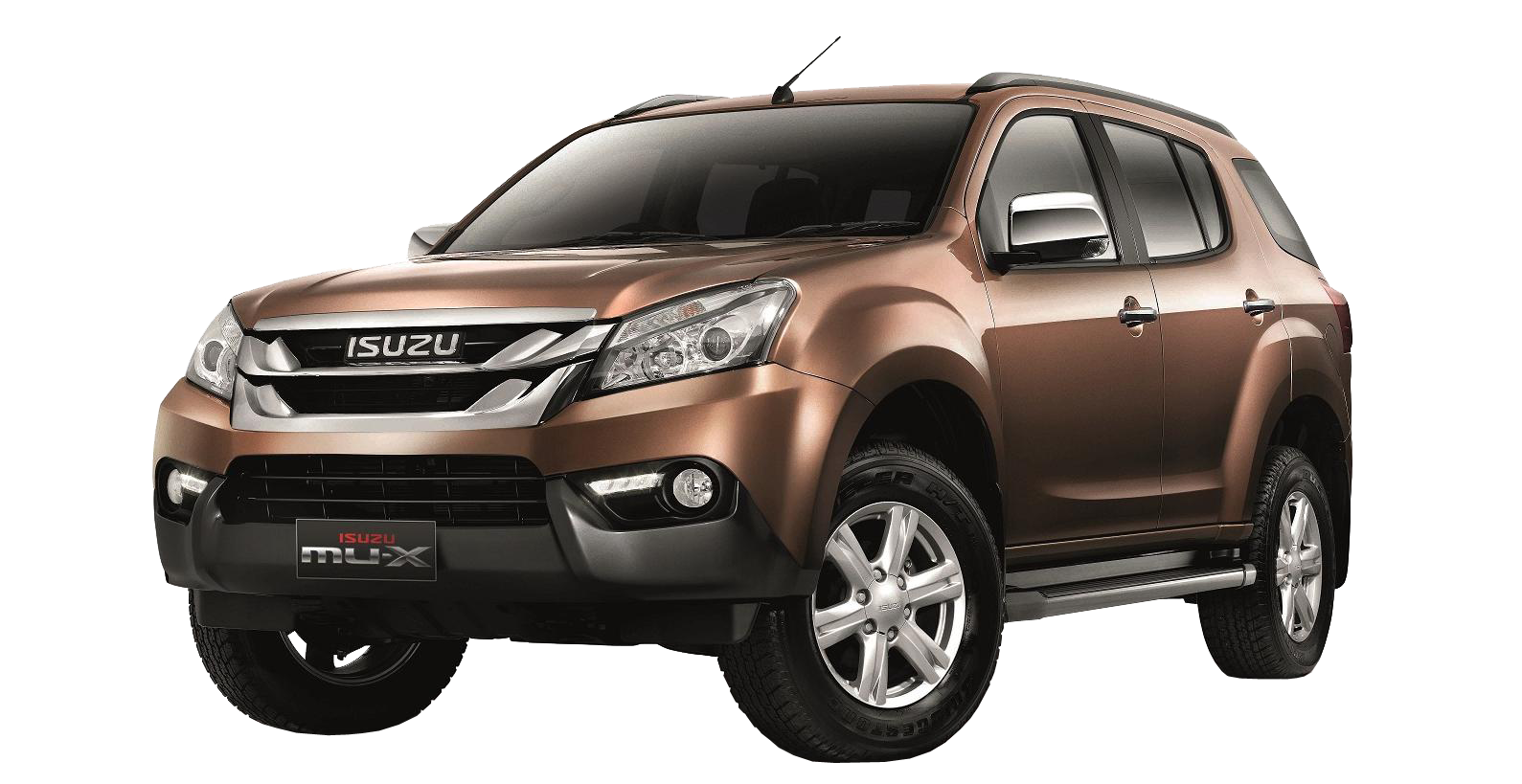 Brown Isuzu SUV Front Three Quarter View Isolated Transparent Background PNG Image