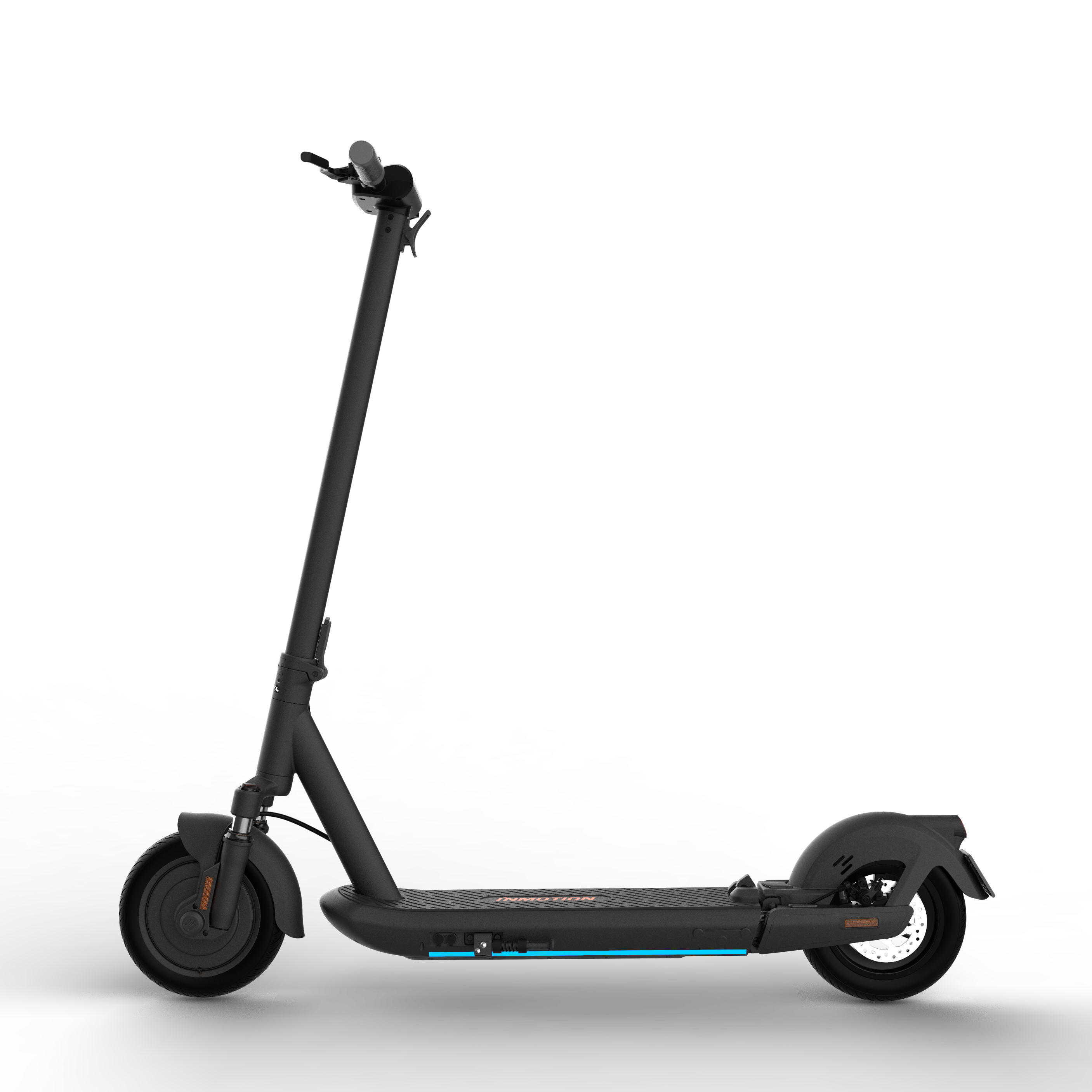 Black Electric Kick Scooter With Front Suspension PNG