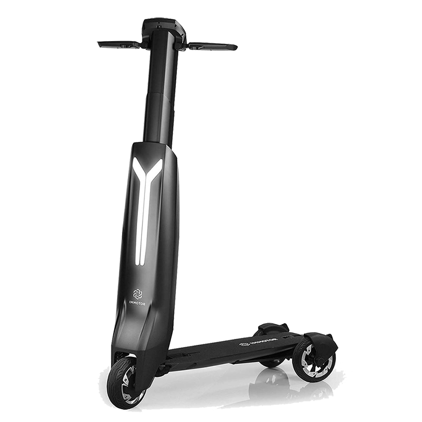 Black Modern Electric Kick Scooter Studio Image PNG
