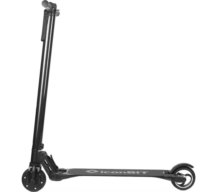 Gray Classic Kick Scooter Side Profile PNG