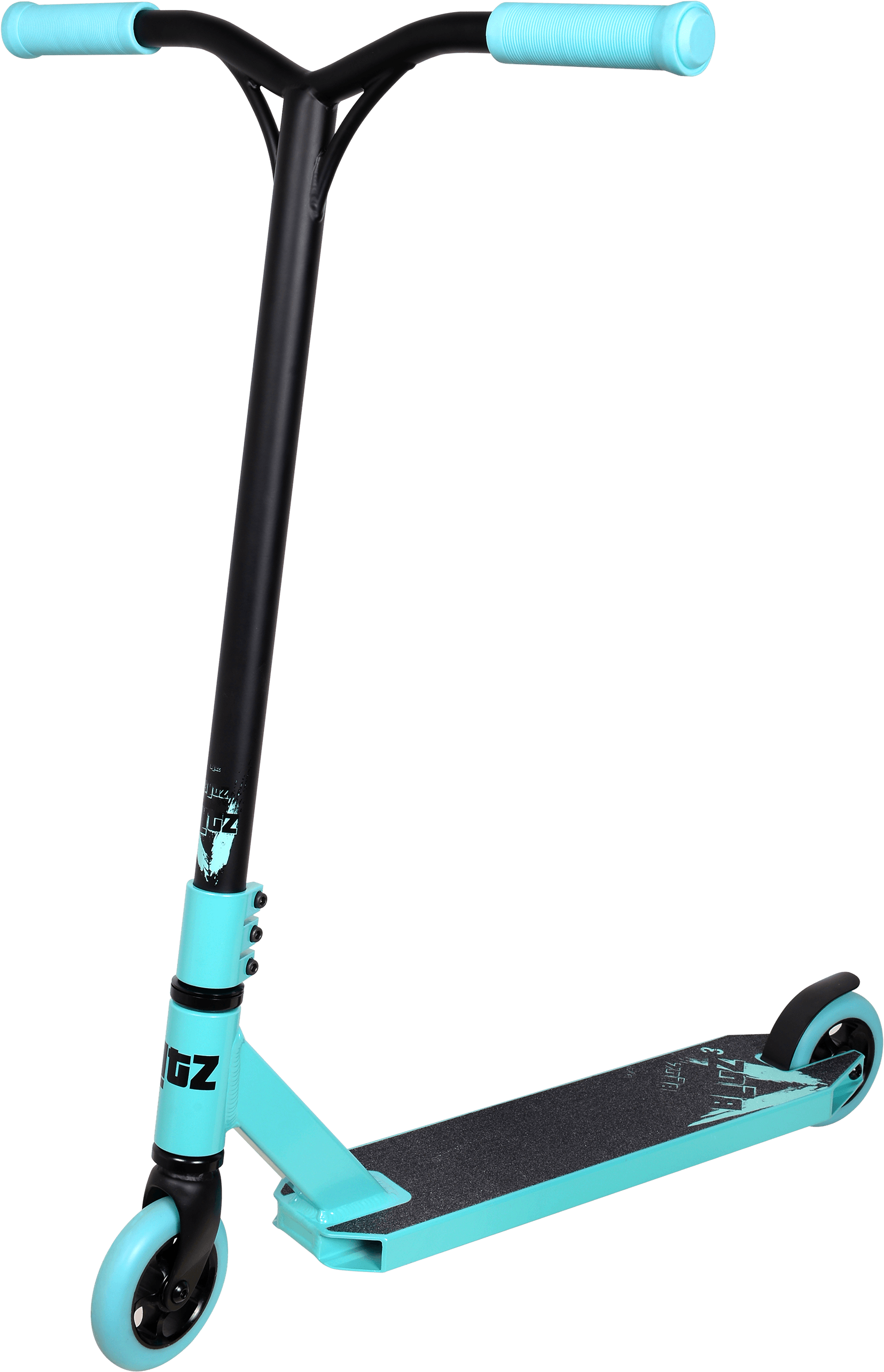 Turquoise Kick Scooter With Black Deck PNG
