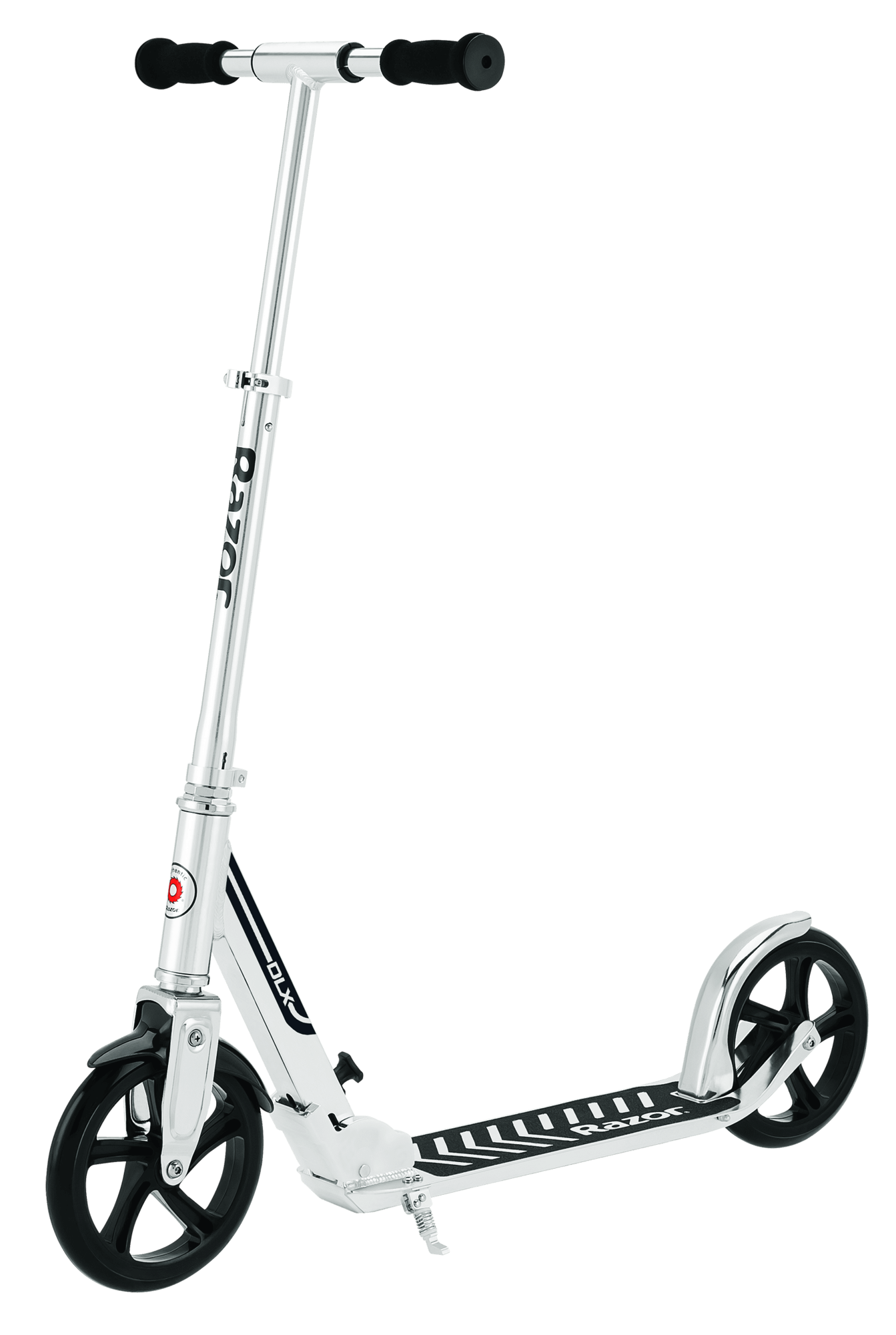 White Kick Scooter With Black Wheels PNG