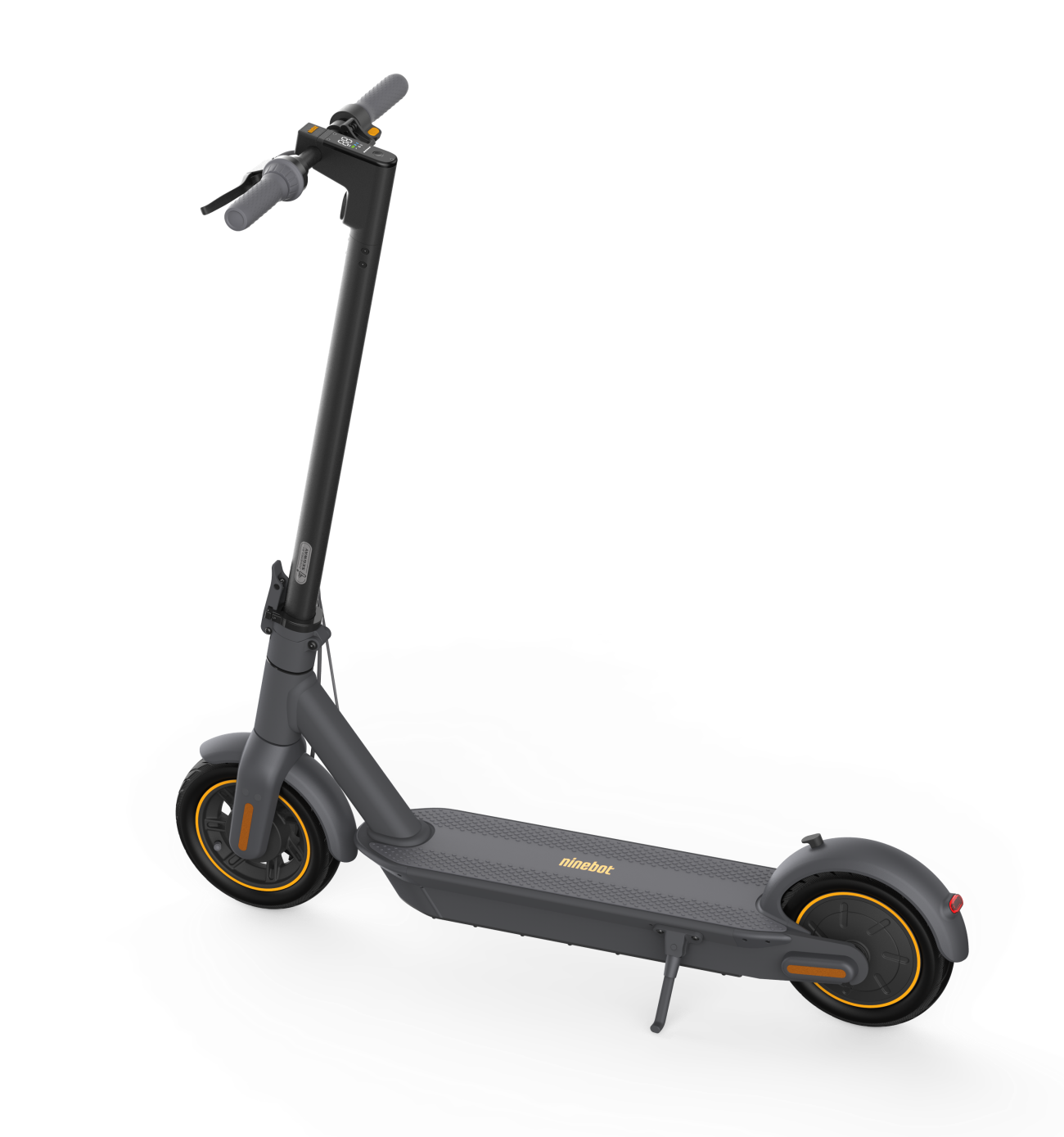 Gray Electric Kick Scooter Side View Product PNG
