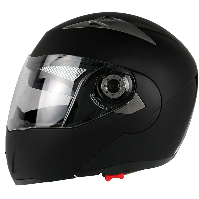 Black Motorcycle Helmet Rear View With Vent Details Transparent Background PNG Image