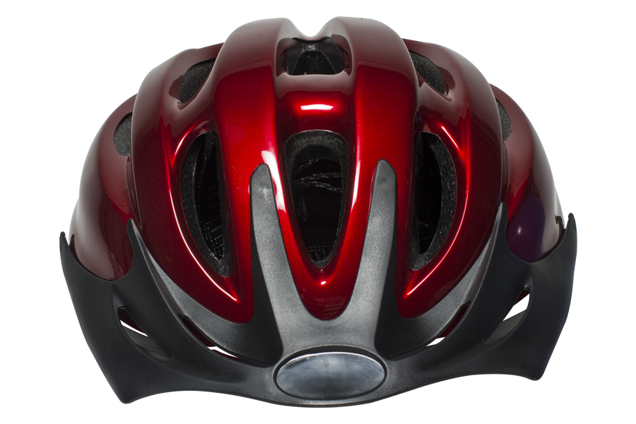 Black Red Lightweight Bicycle Helmet With Ventilation Transparent Background PNG Image