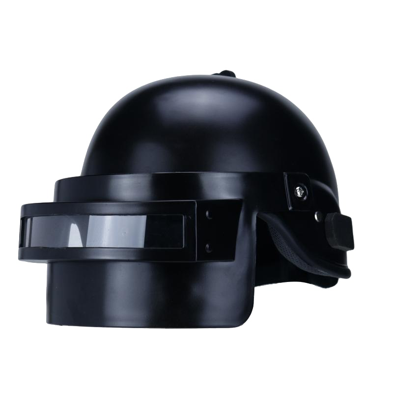 Black Motorcycle Helmet Rear View With Mounted Camera Transparent Background PNG Image