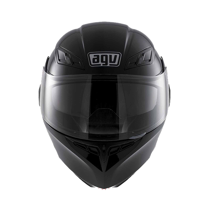 Black Motorcycle Helmet Rear View With Rounded Shell Transparent Background PNG Image