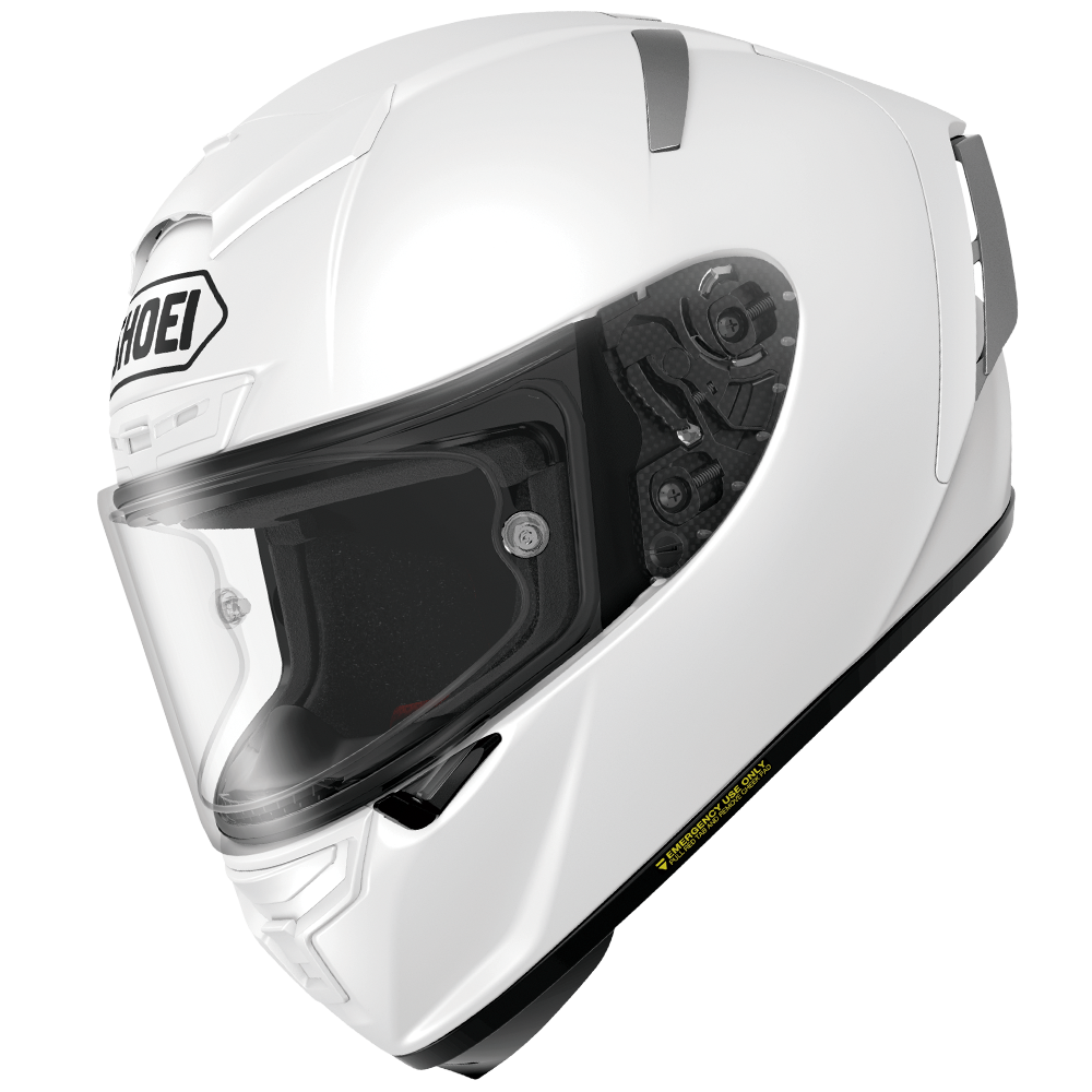 Glossy White Full Face Motorcycle Helmet Transparent Background PNG Image