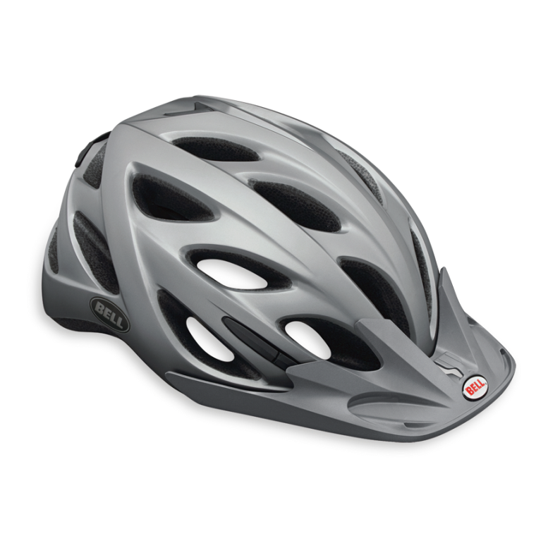 Gray Lightweight Bicycle Helmet With Ventilation Transparent Background PNG Image