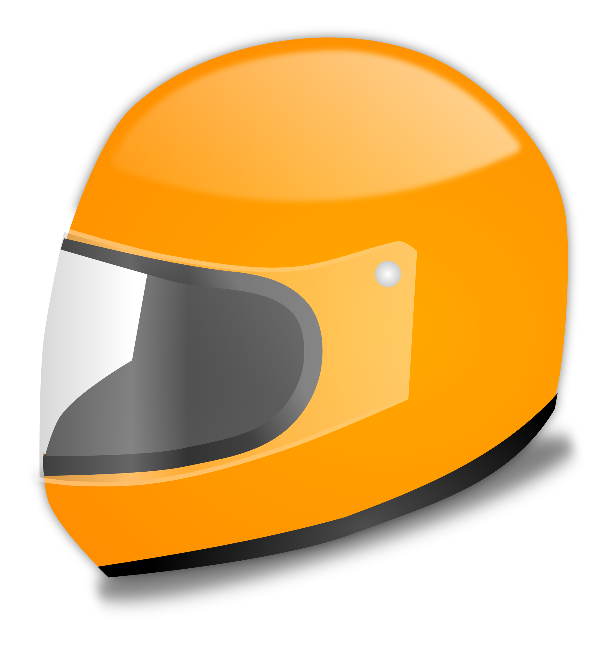 Orange Cartoon Motorcycle Helmet Illustration Transparent Background PNG Image
