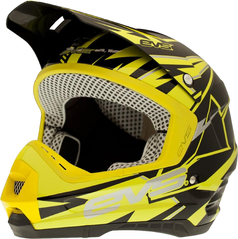 Yellow Black Motocross Helmet With Protective Goggles Transparent Background PNG Image