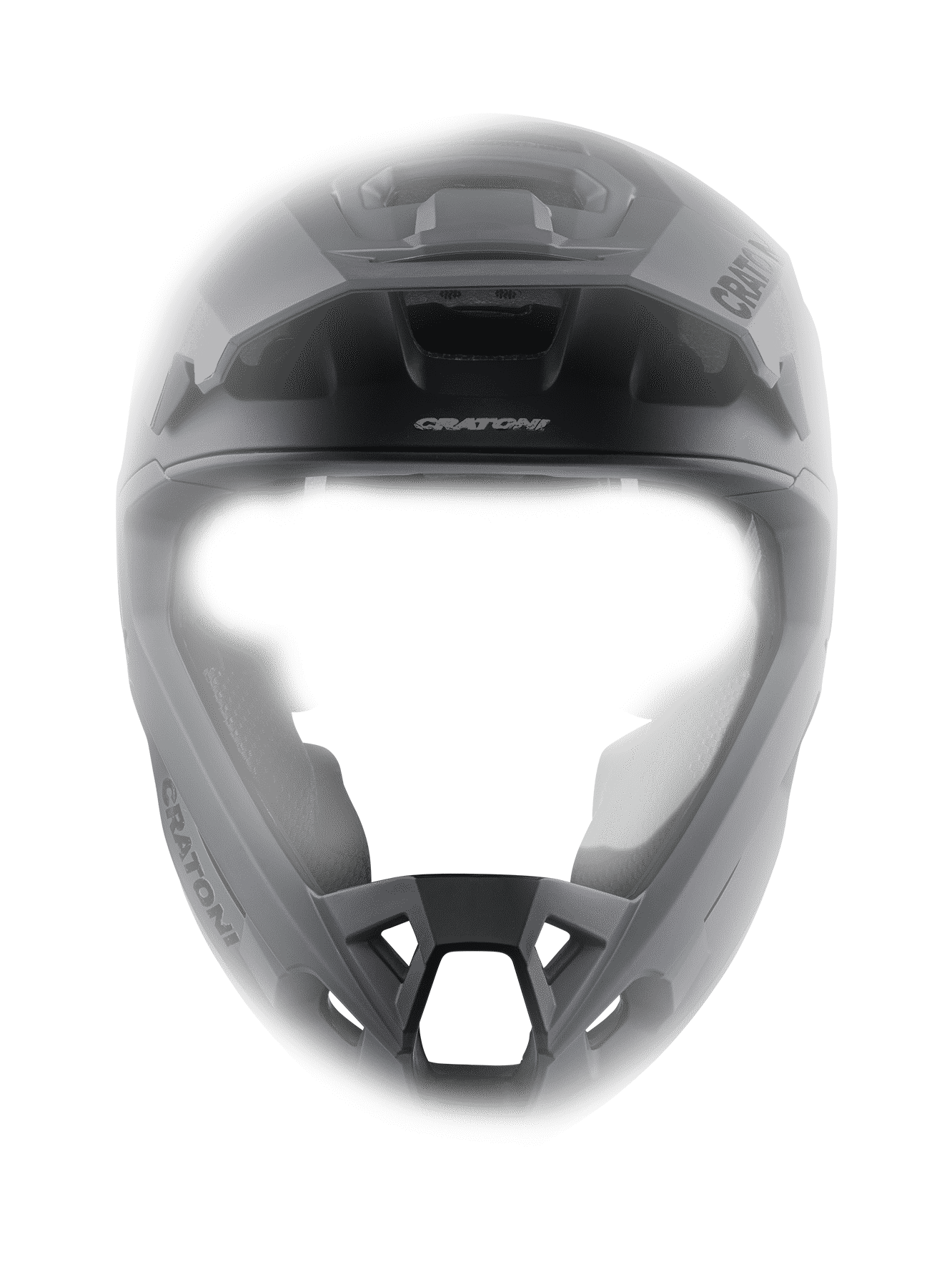 Silver Motorcycle Helmet Front View With Raised Visor Transparent Background PNG Image