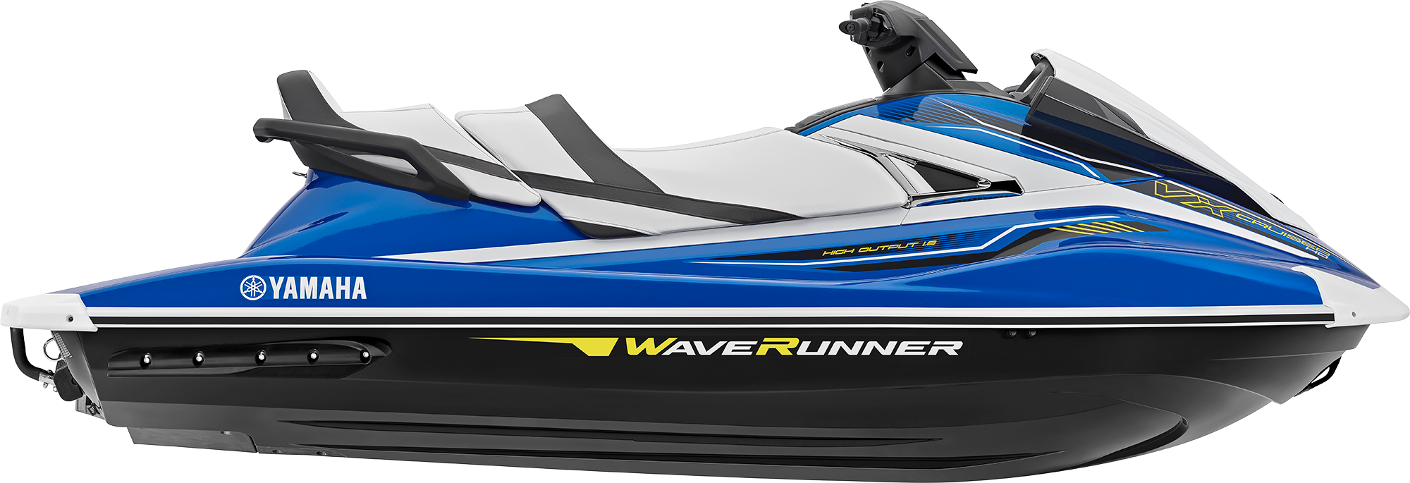 Blue Personal Watercraft Side View Transparent Background PNG Image