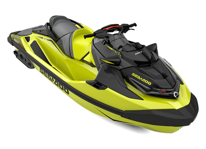 Neon Yellow Black Sport Personal Watercraft Transparent Background PNG Image