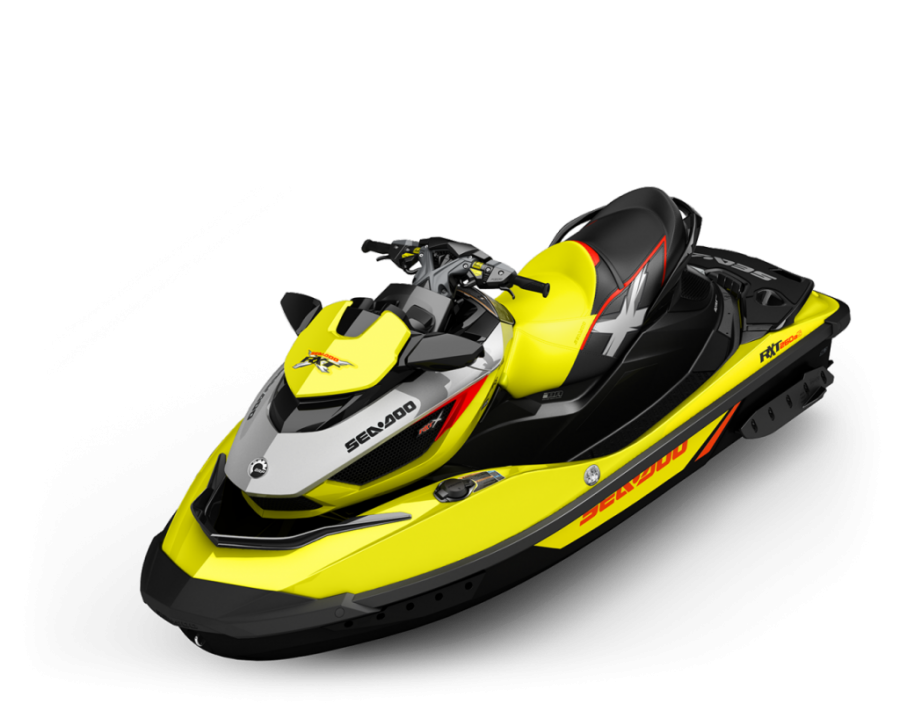 Yellow Black Sport Personal Watercraft Side View Transparent Background PNG Image