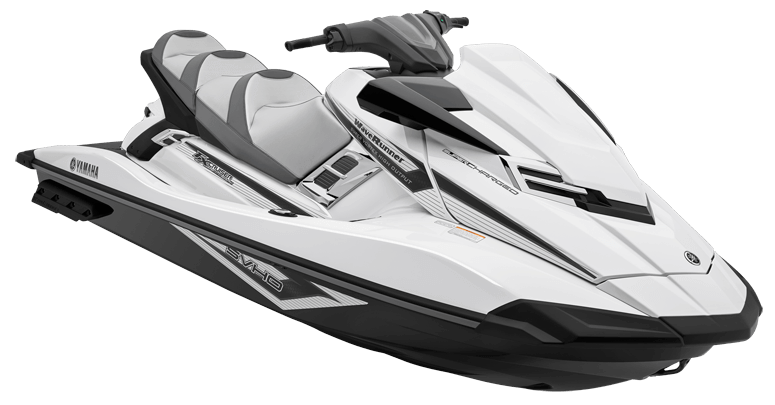 White Personal Watercraft with Gray Seats