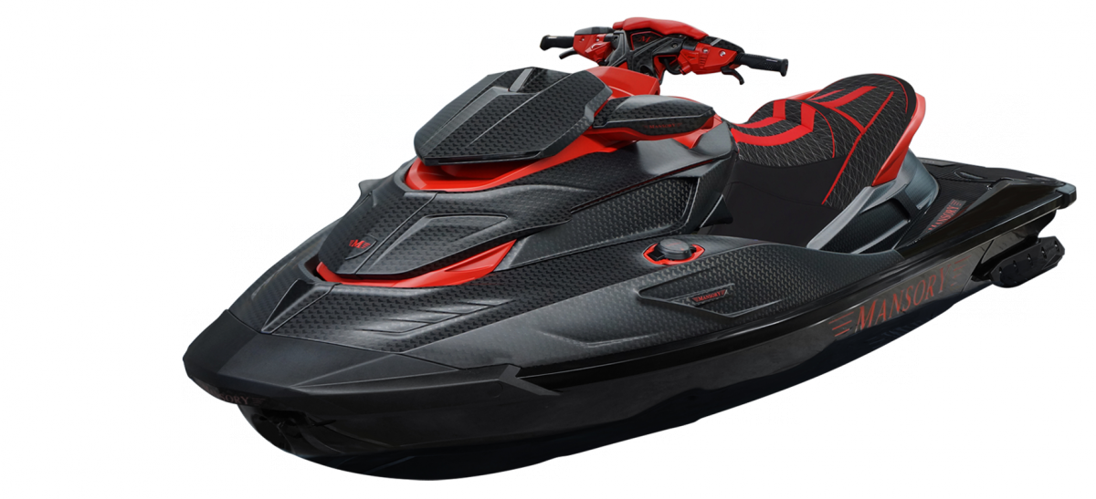 Black Red Personal Watercraft with Racing Seat