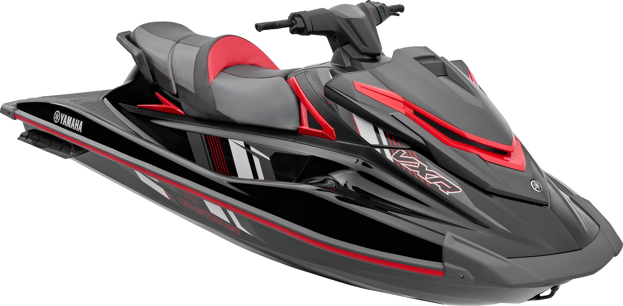Black Red Sport Personal Watercraft With Gray Seat Transparent Background PNG Image