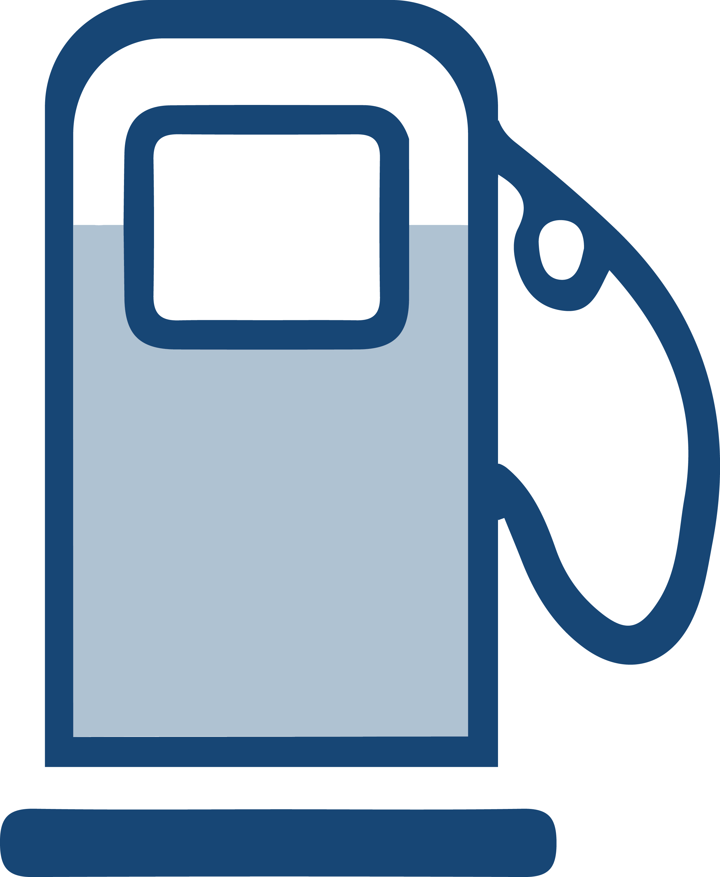 Blue Outline Gas Pump And Hose Icon Transparent Background PNG Image