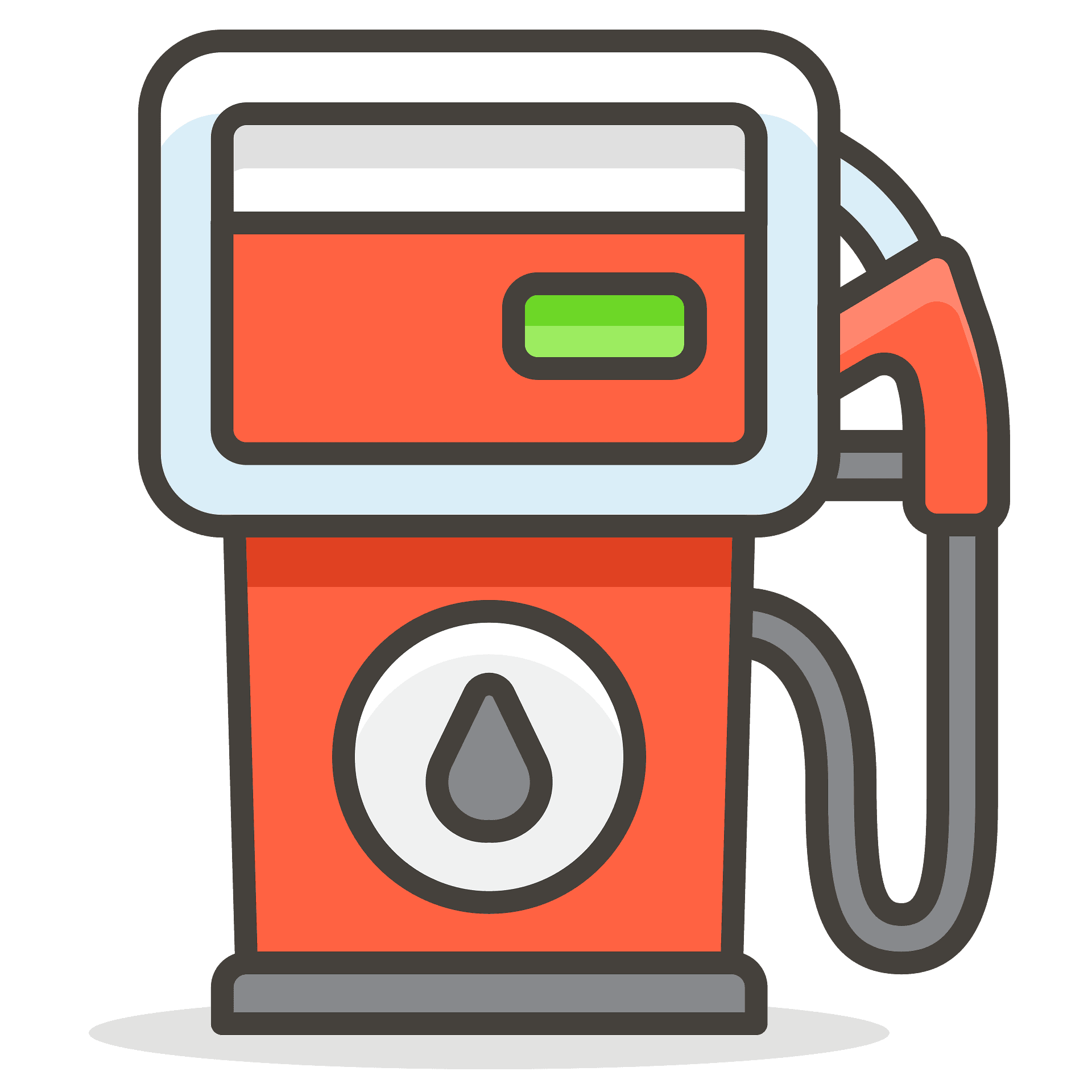 Colorful Gasoline Pump Illustration With Fuel Drop Transparent Background PNG Image