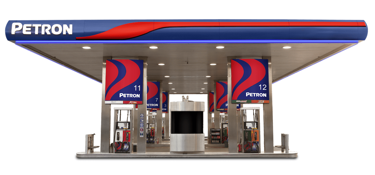Petron Gas Station Exterior Photo Transparent Background PNG Image