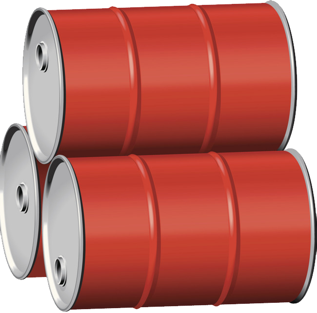 Stack Of Four Red Oil Barrels Illustration Transparent Background PNG Image