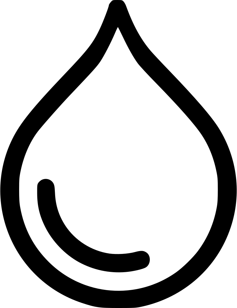 Simple Black Fuel Drop Outline Icon Transparent Background PNG Image
