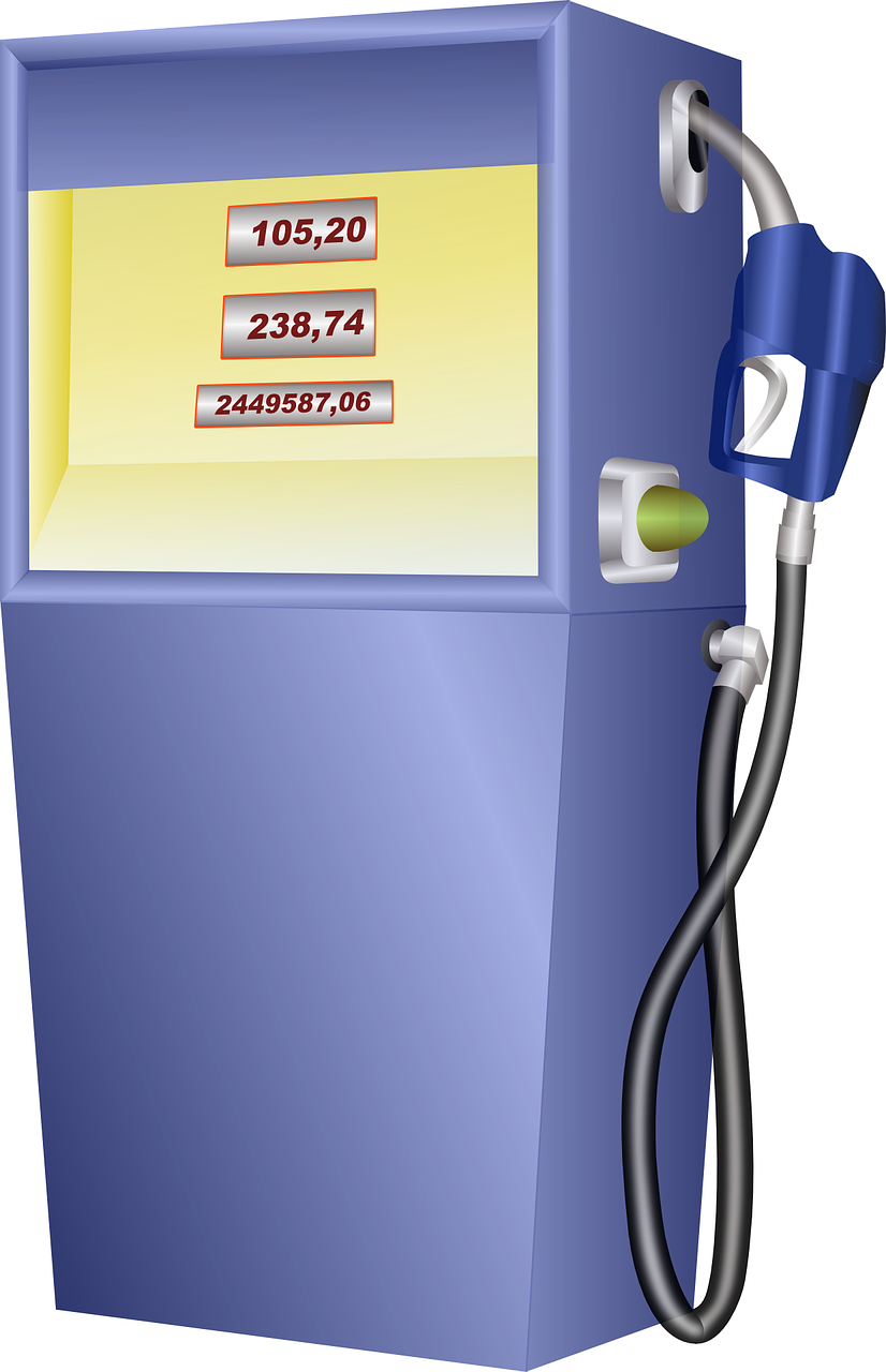 Vintage Blue Fuel Dispenser Machine Illustration Transparent Background PNG Image
