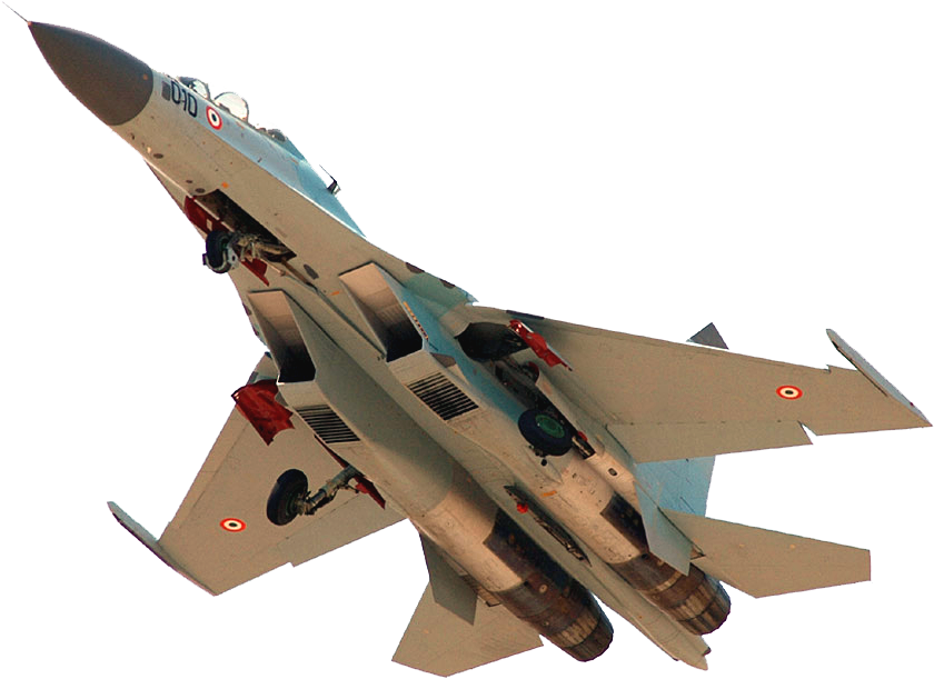 Camouflage Fighter Jet Viewed From Above Transparent Background PNG Image