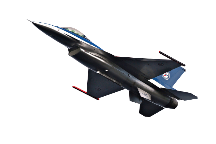 Dark Blue Black Fighter Jet With Sleek Nose Transparent Background PNG Image