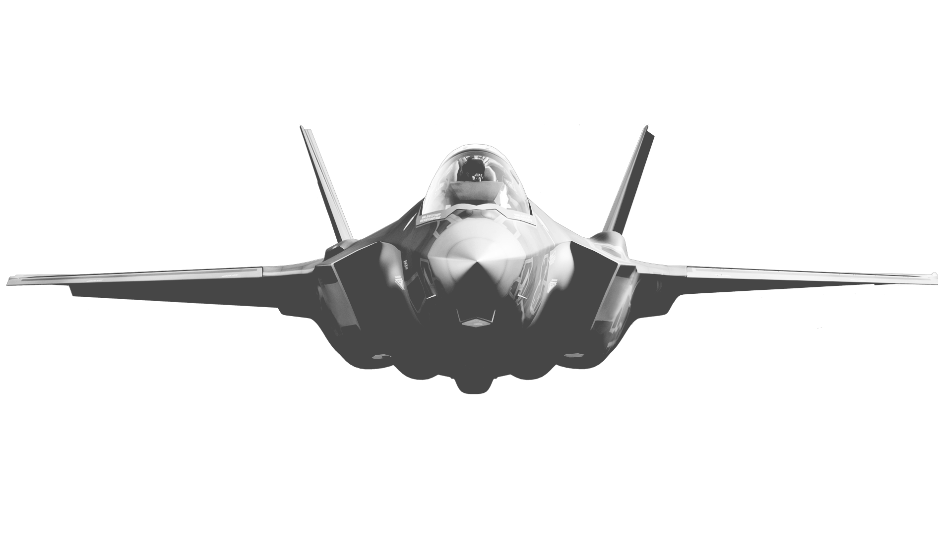 Gray Stealth Fighter Jet Front View In Flight Transparent Background PNG Image