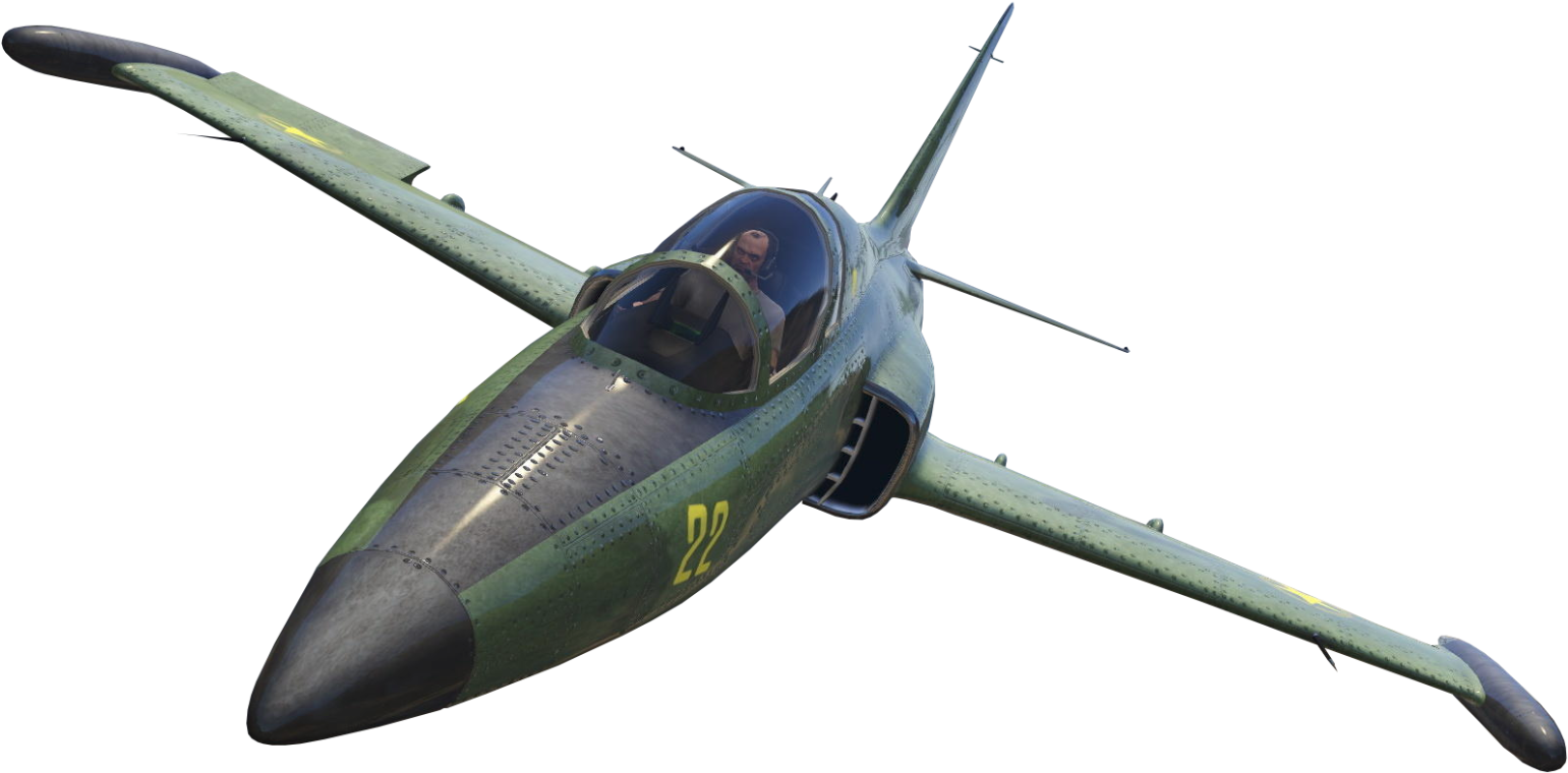 Green Gray Vintage Military Jet Aircraft Side View Transparent Background PNG Image