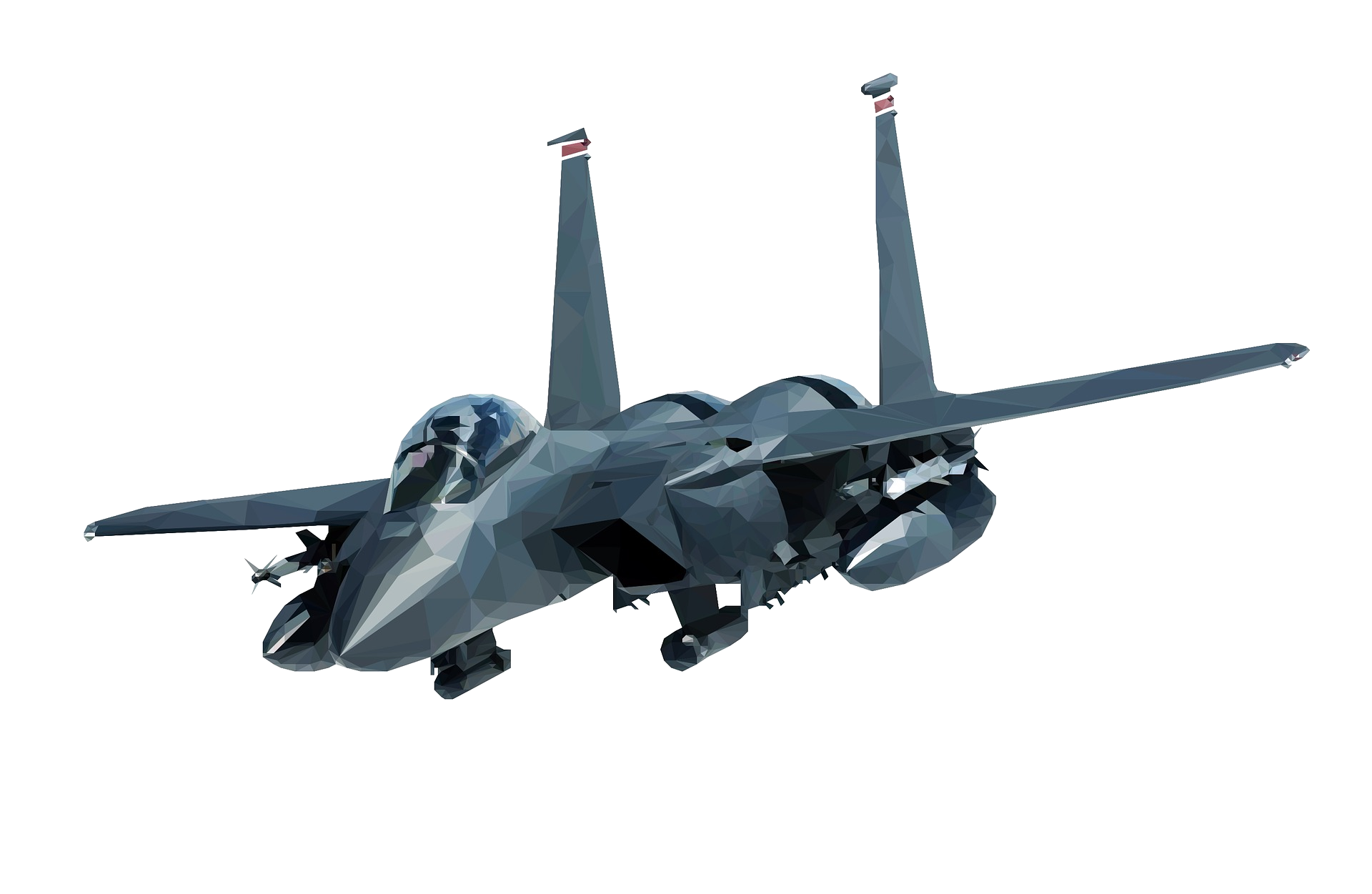 Pair Of Blue Gray Twin Tail Fighter Jets In Flight Transparent Background PNG Image