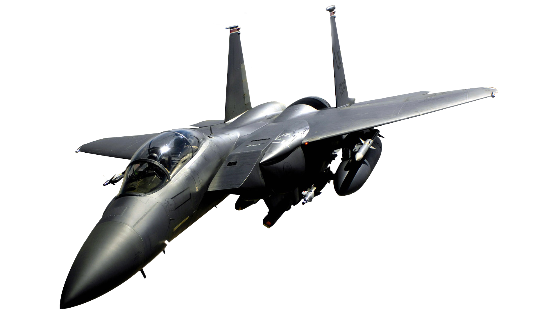 Pair Of Dark Gray Fighter Jets Flying Together Transparent Background PNG Image