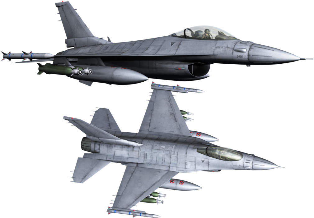 Pair Of Gray Military Fighter Jets In Flight Transparent Background PNG Image