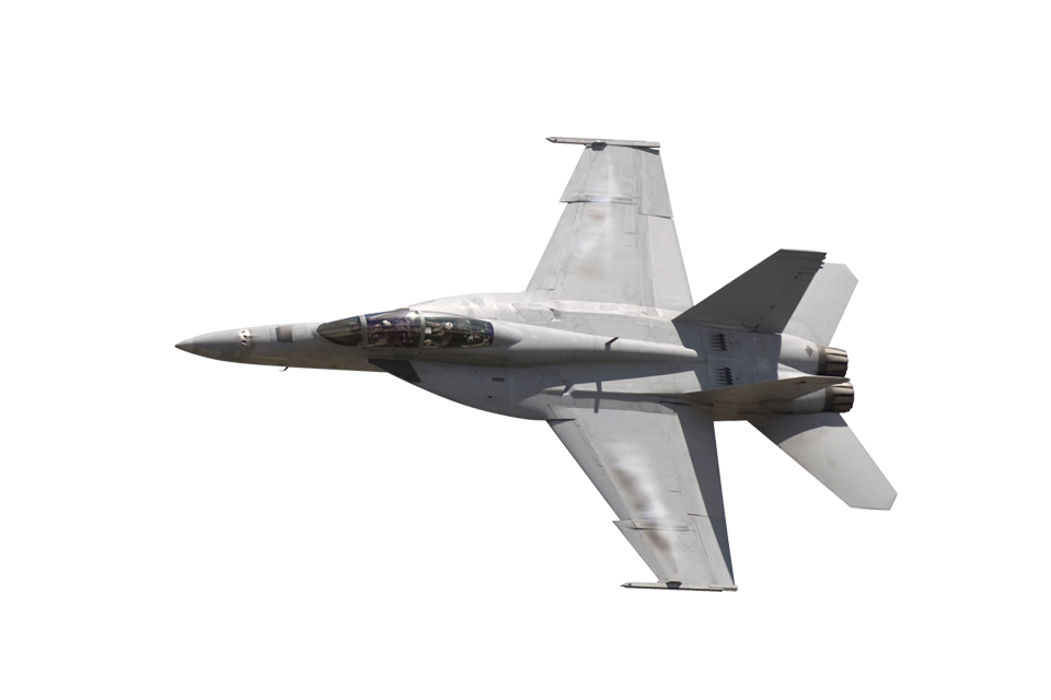 White Gray Stealth Fighter Jet Side View Transparent Background PNG Image