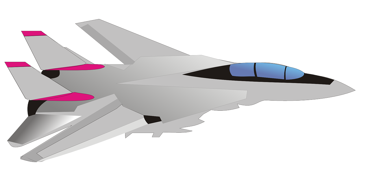 White Pink Futuristic Fighter Jet Vector Illustration Transparent Background PNG Image