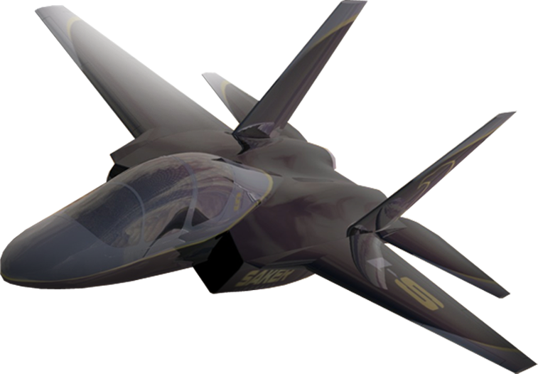 Dark Stealth Fighter Aircraft With Angular Wings Transparent Background PNG Image