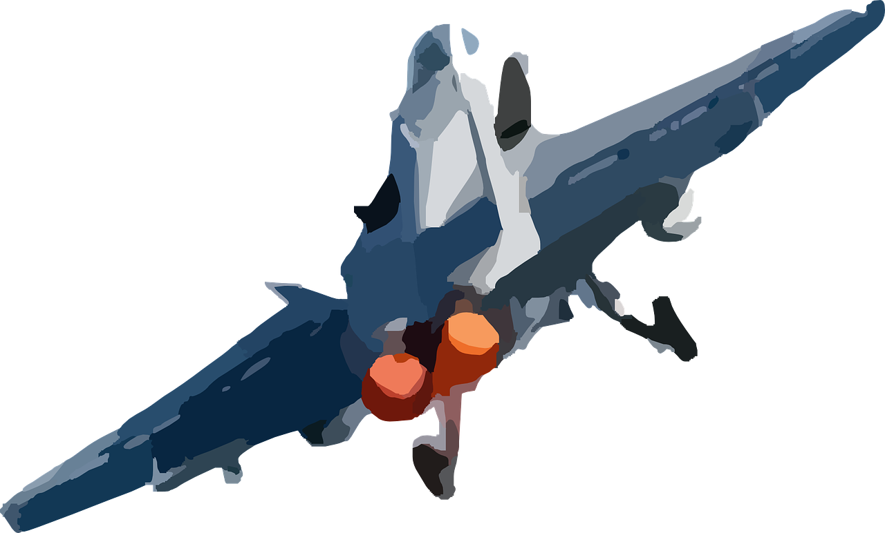 Blue Gray Fighter Jet Flying Toward Viewer Transparent Background PNG Image