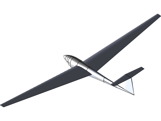 Black Long Wing Sailplane In Flight Transparent PNG Sailplane Image