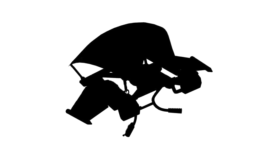 Black Powered Paraglider Pilot Silhouette Transparent PNG Paramotor Silhouette
