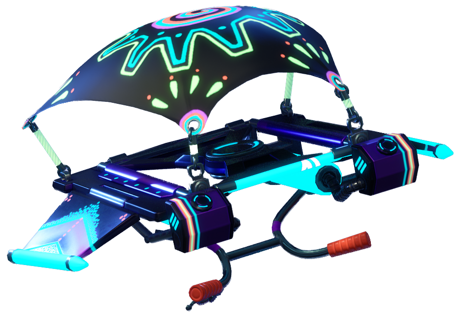 Blue Powered Paraglider Trike With Canopy PNG Paramotor Illustration