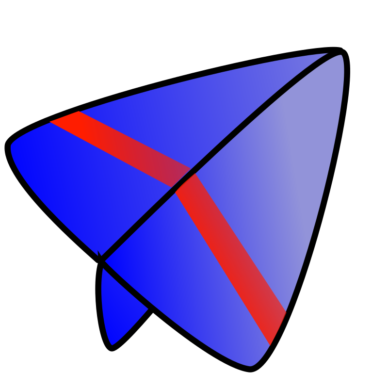 Blue Red Hang Glider Wing Icon PNG Hang Glider Graphic