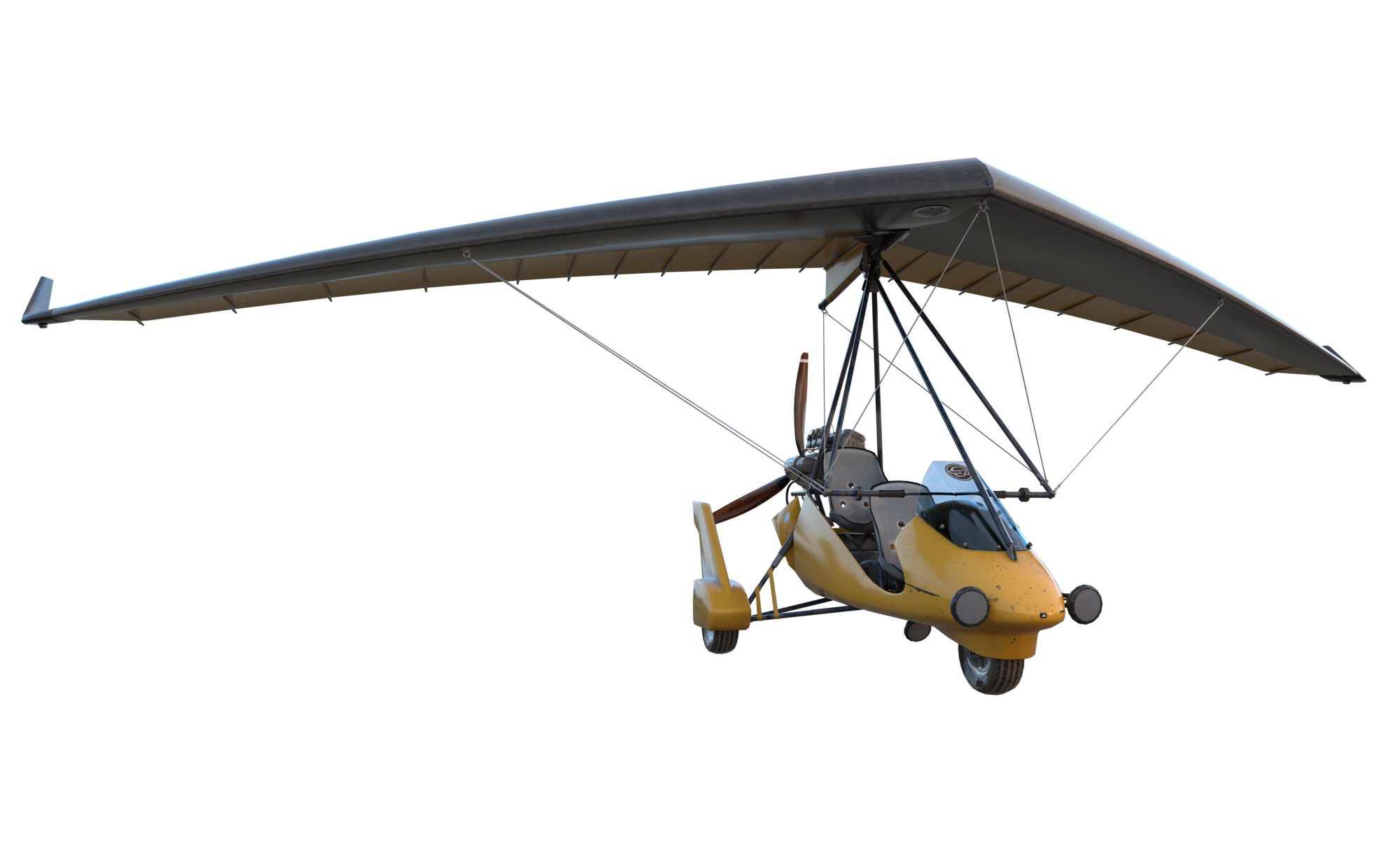 Blue Ultralight Trike Aircraft With Pilot Transparent PNG Ultralight Aircraft