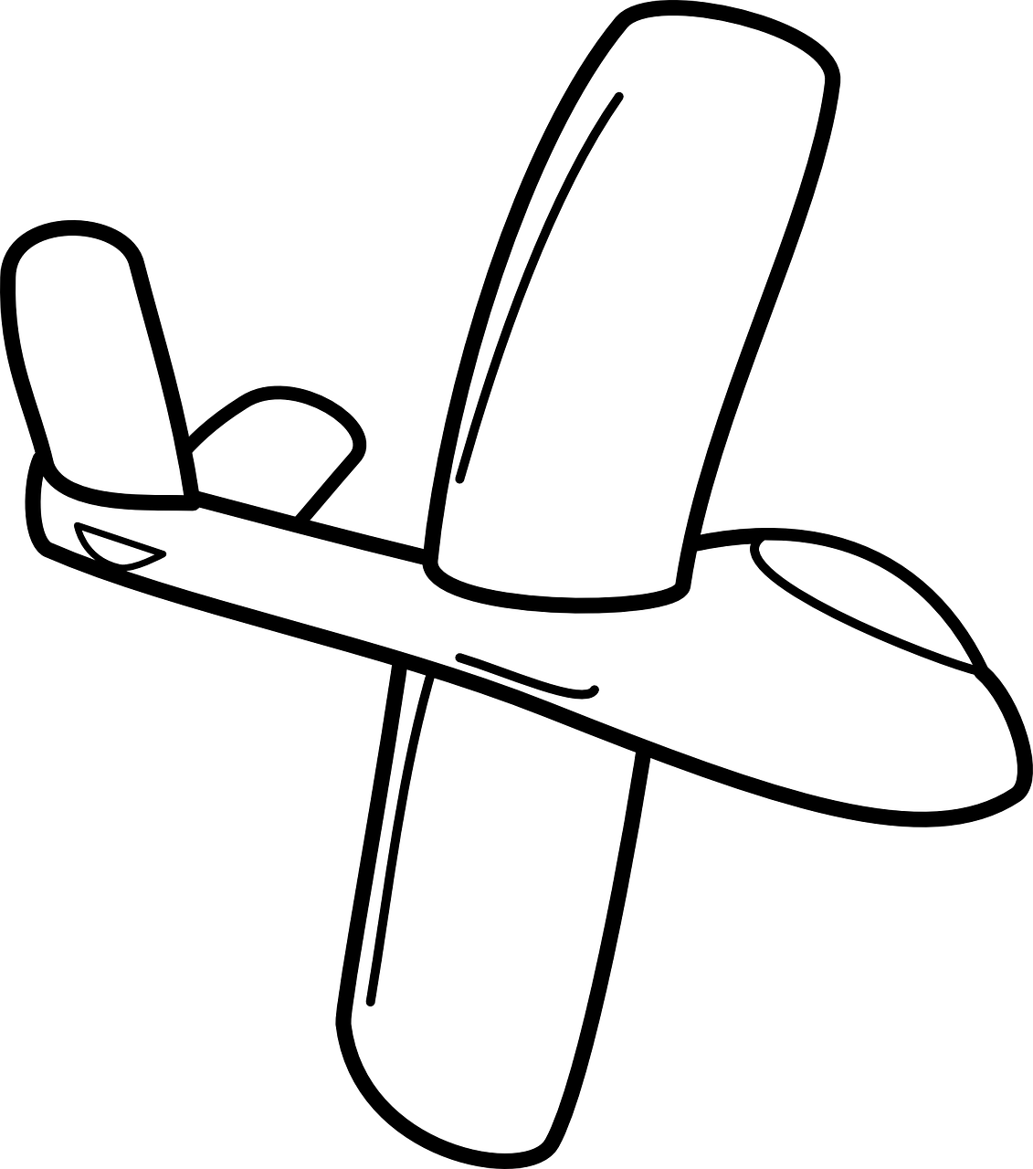 Blue White Cartoon Airplane Line Icon Transparent PNG Aircraft Icon